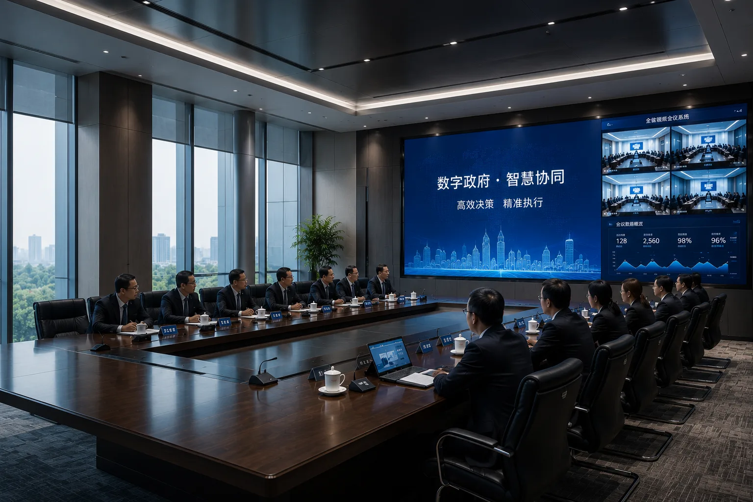 政府会议室与大屏协同场景